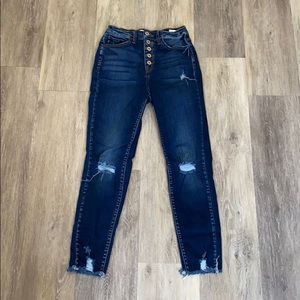 NWOT Size 24 high waist kancan distressed jeans